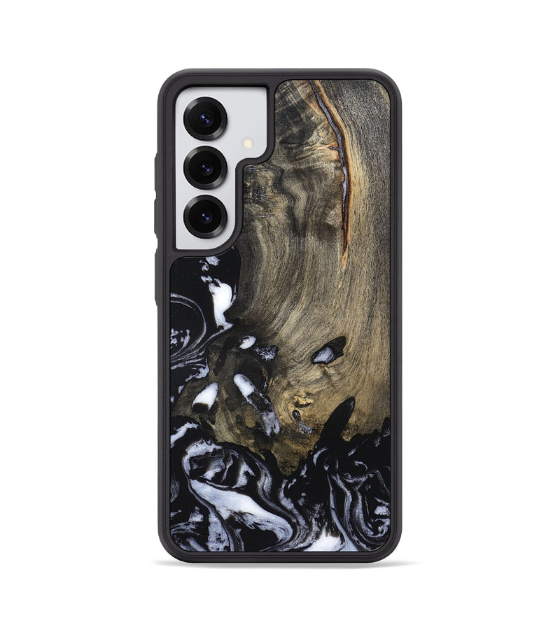 Galaxy S25 Wood Phone Case - Kaila (Black & White, 820337)