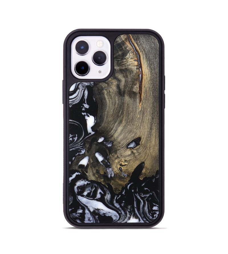 iPhone 11 Pro Wood Phone Case - Kaila (Black & White, 820337)