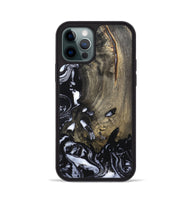 iPhone 12 Pro Wood Phone Case - Kaila (Black & White, 820337)