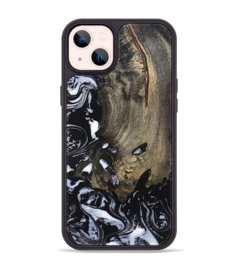 iPhone 14 Plus Wood Phone Case - Kaila (Black & White, 820337)