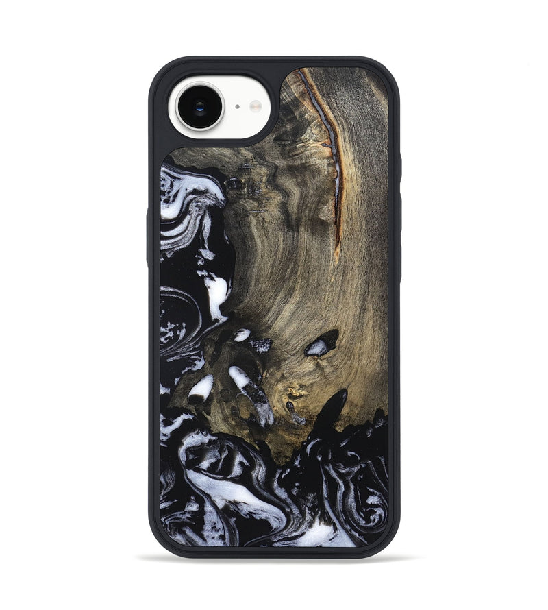 iPhone 16e Wood Phone Case - Kaila (Black & White, 820337)