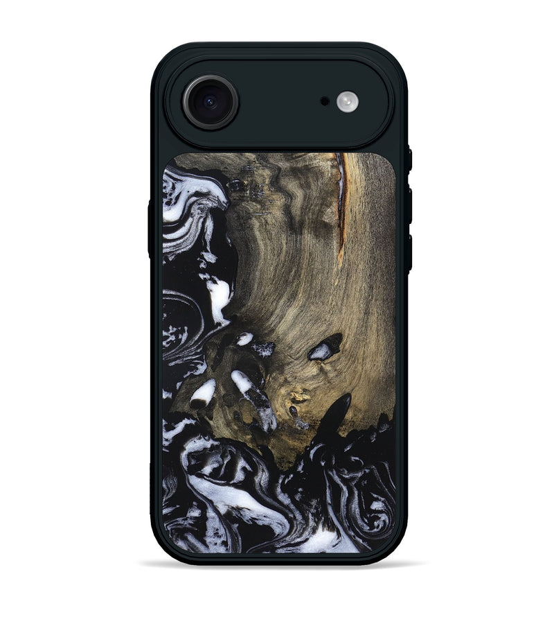 iPhone 17 Air Wood Phone Case - Kaila (Black & White, 820337)