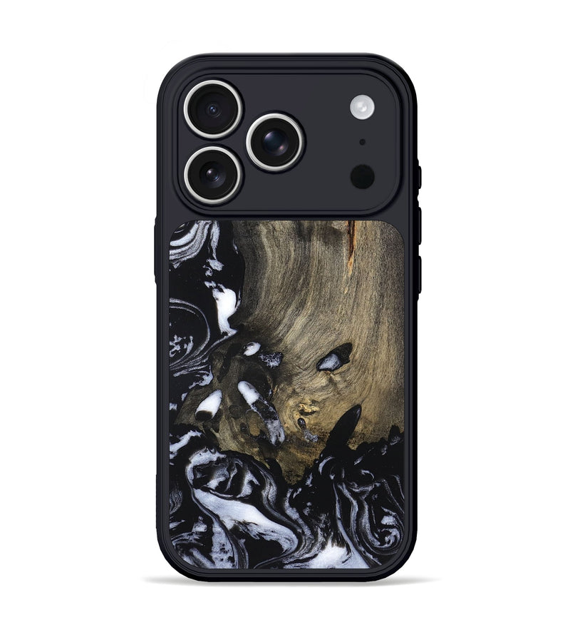 iPhone 17 Pro Wood Phone Case - Kaila (Black & White, 820337)