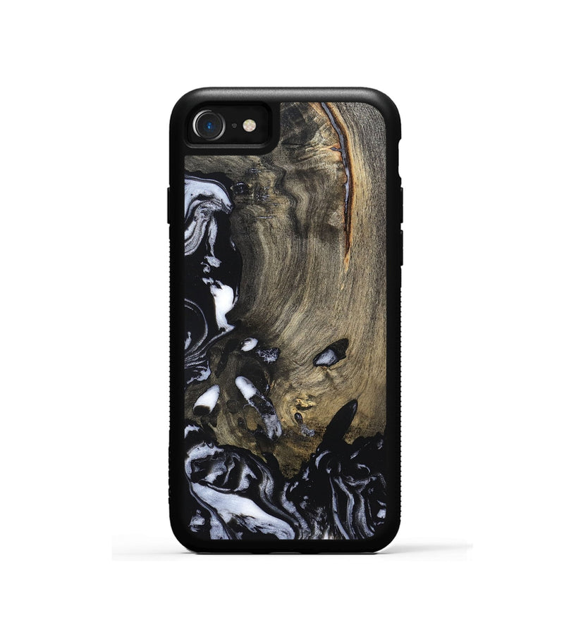 iPhone SE Wood Phone Case - Kaila (Black & White, 820337)
