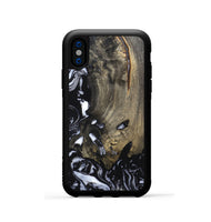 iPhone Xs Wood Phone Case - Kaila (Black & White, 820337)