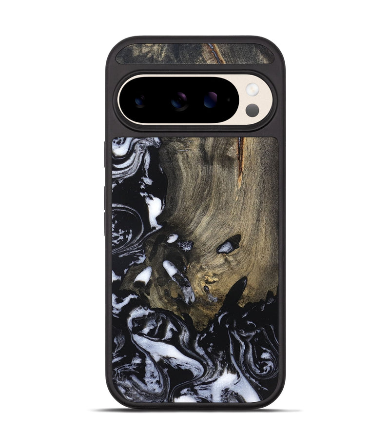 Pixel 10 Pro Wood Phone Case - Kaila (Black & White, 820337)
