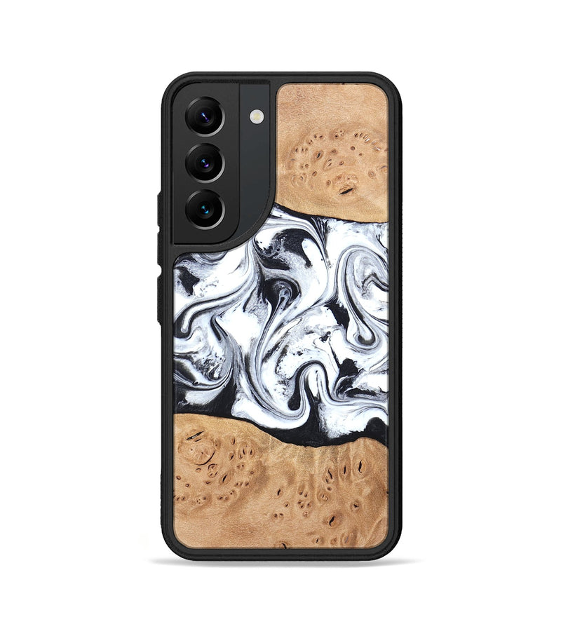 Galaxy S22 Wood Phone Case - Kaleena (Black & White, 820338)