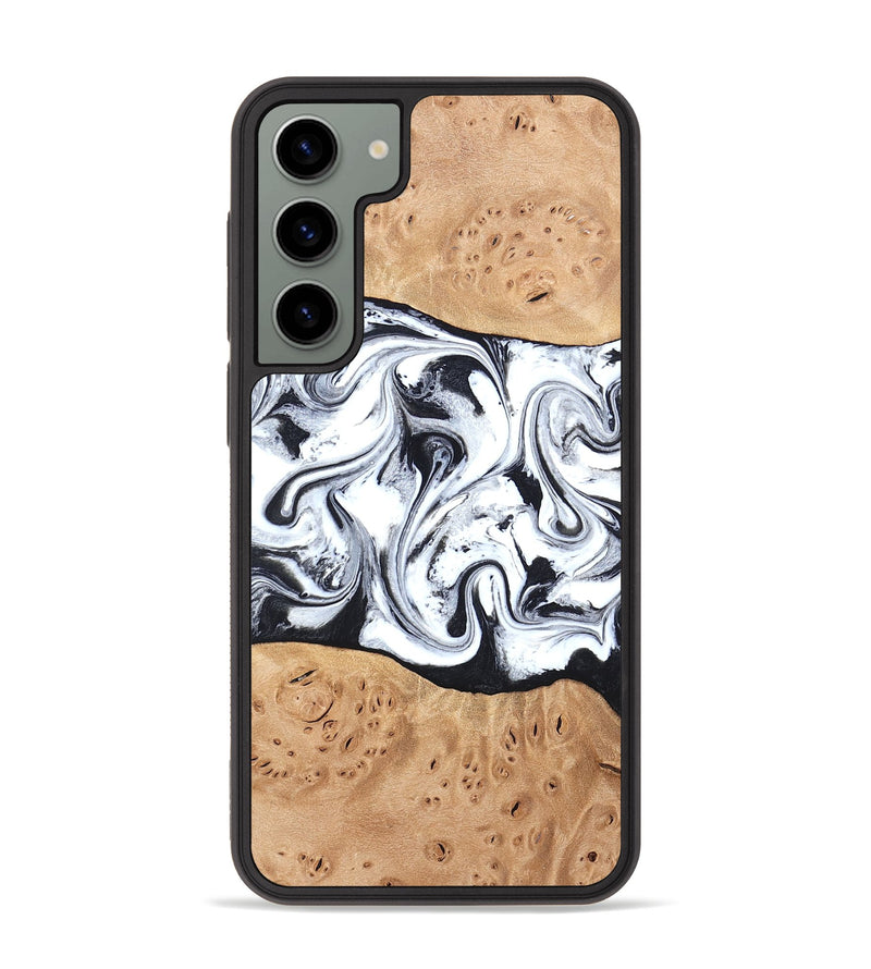 Galaxy S23 Plus Wood Phone Case - Kaleena (Black & White, 820338)