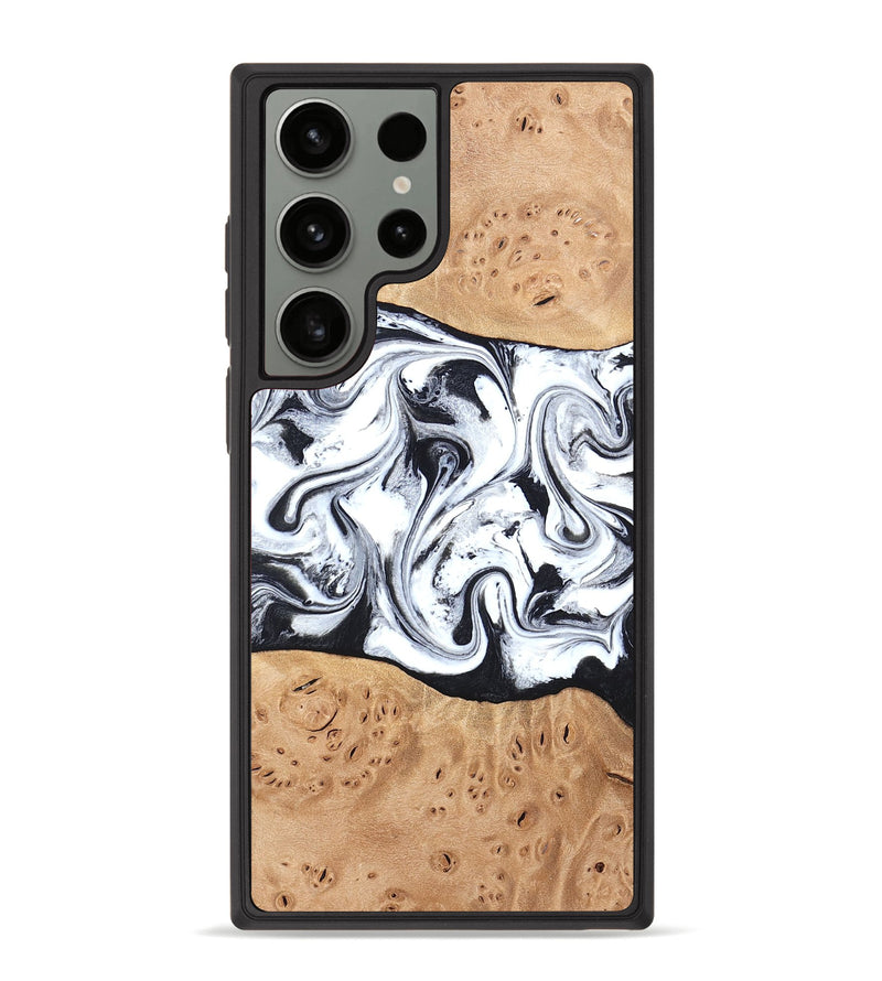 Galaxy S23 Ultra Wood Phone Case - Kaleena (Black & White, 820338)