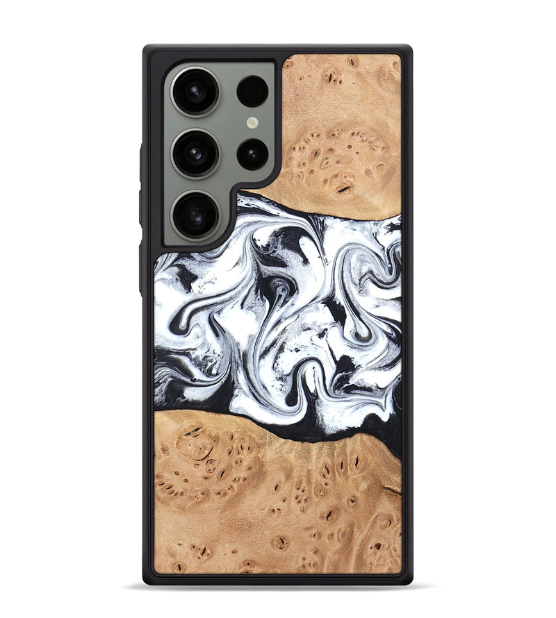 Galaxy S24 Ultra Wood Phone Case - Kaleena (Black & White, 820338)