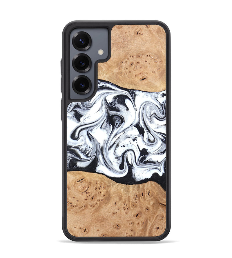 Galaxy S25 Plus Wood Phone Case - Kaleena (Black & White, 820338)