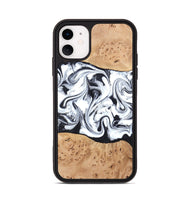 iPhone 11 Wood Phone Case - Kaleena (Black & White, 820338)