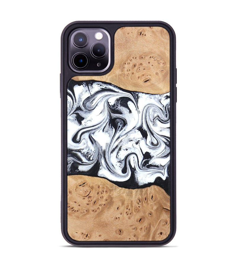 iPhone 11 Pro Max Wood Phone Case - Kaleena (Black & White, 820338)