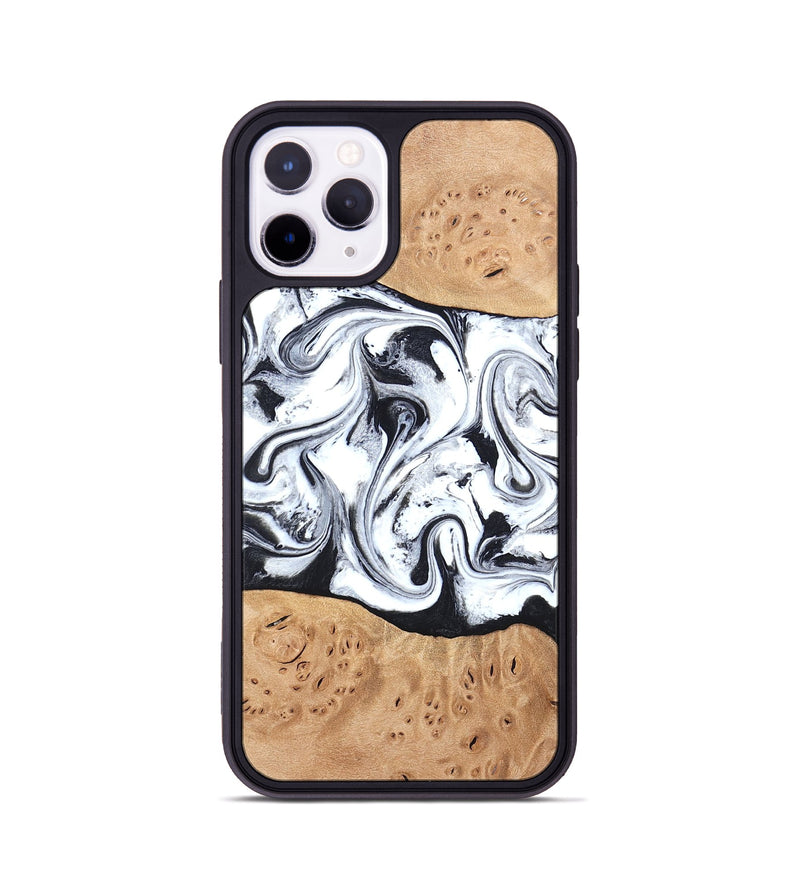 iPhone 11 Pro Wood Phone Case - Kaleena (Black & White, 820338)