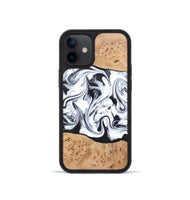 iPhone 12 mini Wood Phone Case - Kaleena (Black & White, 820338)