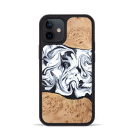 iPhone 12 Wood Phone Case - Kaleena (Black & White, 820338)