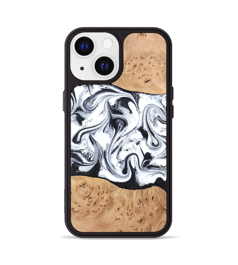 iPhone 13 Wood Phone Case - Kaleena (Black & White, 820338)