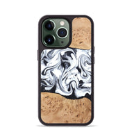 iPhone 13 Pro Wood Phone Case - Kaleena (Black & White, 820338)