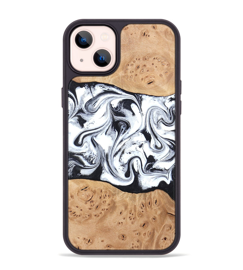 iPhone 14 Plus Wood Phone Case - Kaleena (Black & White, 820338)