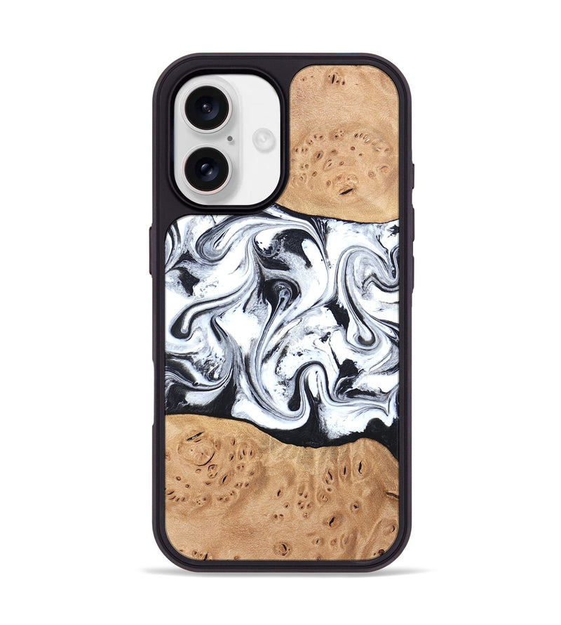 iPhone 17 Wood Phone Case - Kaleena (Black & White, 820338)