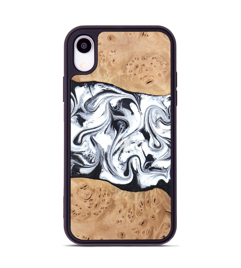 iPhone Xr Wood Phone Case - Kaleena (Black & White, 820338)