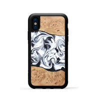 iPhone Xs Wood Phone Case - Kaleena (Black & White, 820338)
