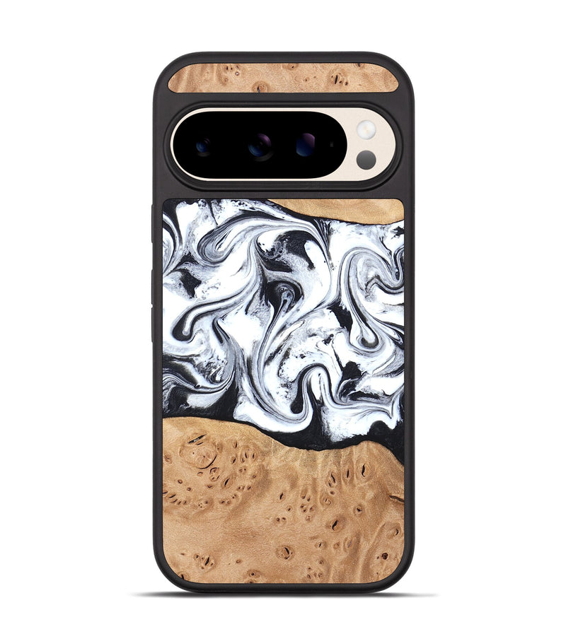 Pixel 10 Pro Wood Phone Case - Kaleena (Black & White, 820338)