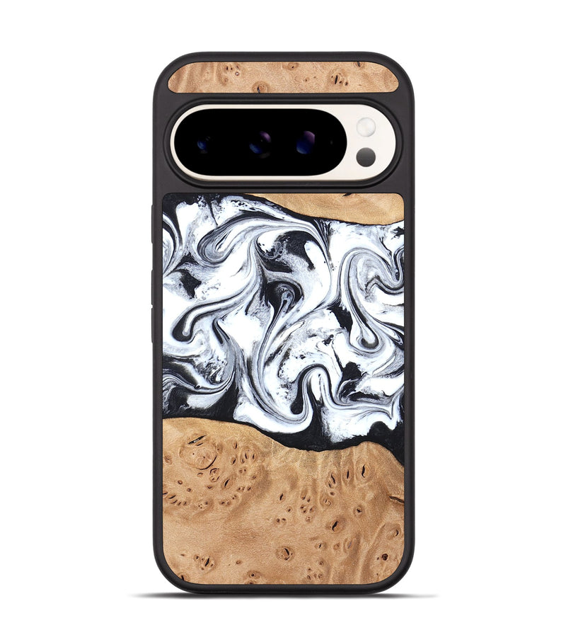 Pixel 9 Pro Wood Phone Case - Kaleena (Black & White, 820338)