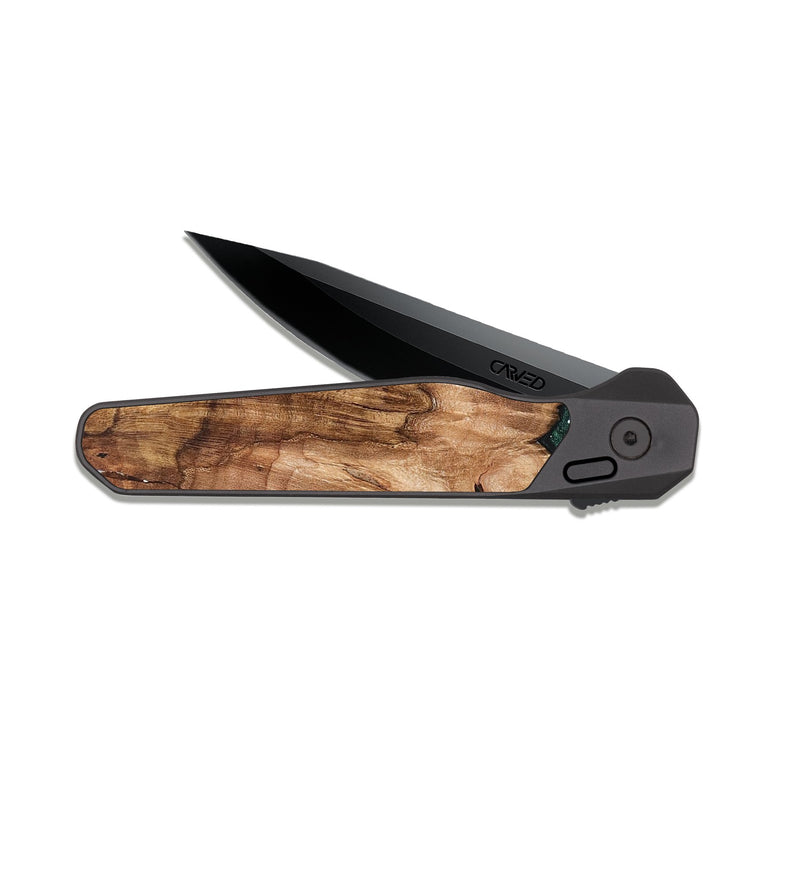 EDC Dark Slate Wood Pocket Knife - Caryn (Cosmos, 820340)