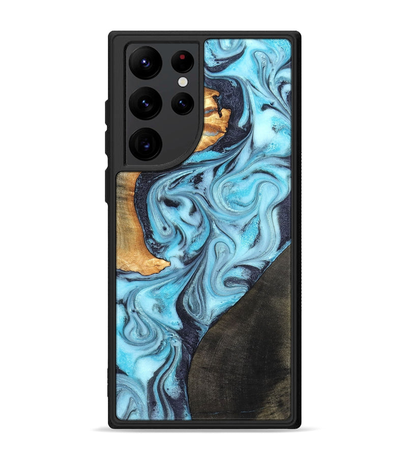 Galaxy S22 Ultra Wood Phone Case - Althea (Blue, 820357)