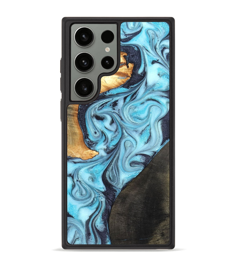 Galaxy S23 Ultra Wood Phone Case - Althea (Blue, 820357)