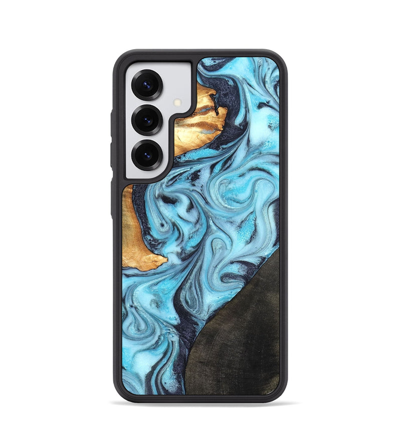 Galaxy S25 Wood Phone Case - Althea (Blue, 820357)