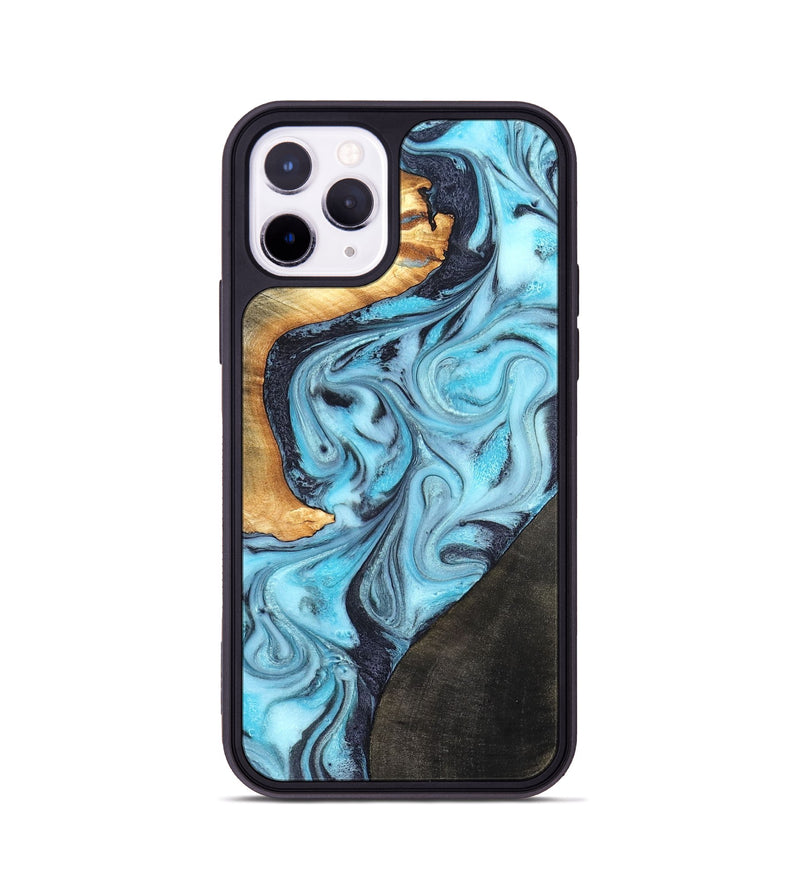 iPhone 11 Pro Wood Phone Case - Althea (Blue, 820357)