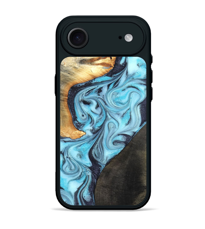 iPhone 17 Air Wood Phone Case - Althea (Blue, 820357)
