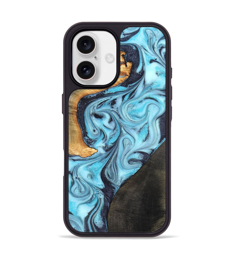 iPhone 17 Wood Phone Case - Althea (Blue, 820357)