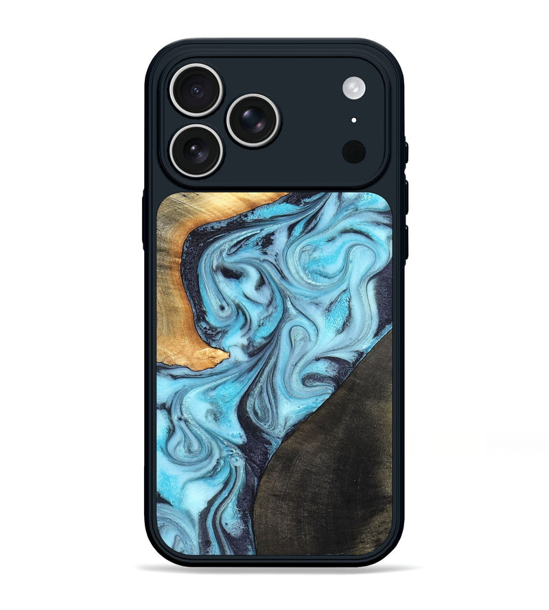 iPhone 17 Pro Max Wood Phone Case - Althea (Blue, 820357)