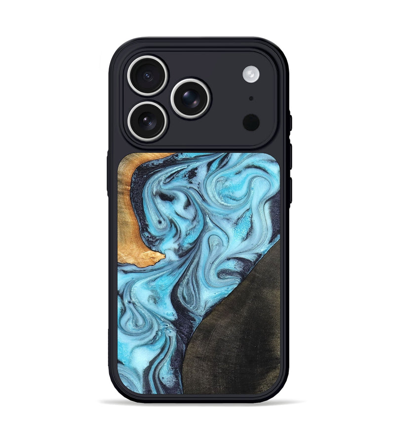 iPhone 17 Pro Wood Phone Case - Althea (Blue, 820357)