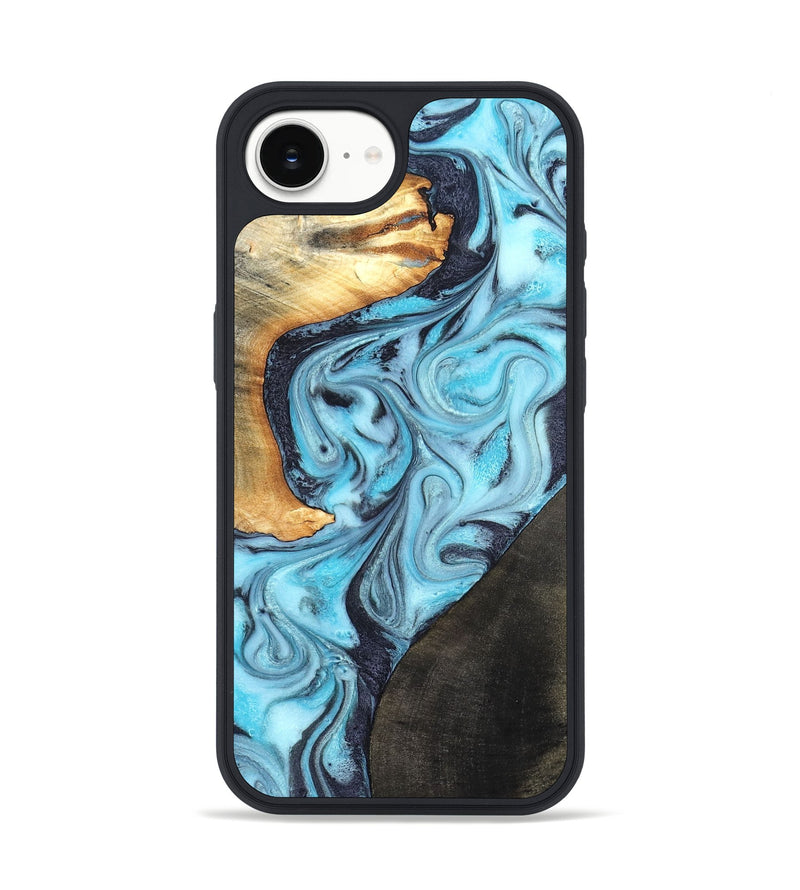 iPhone 17e Wood Phone Case - Althea (Blue, 820357)