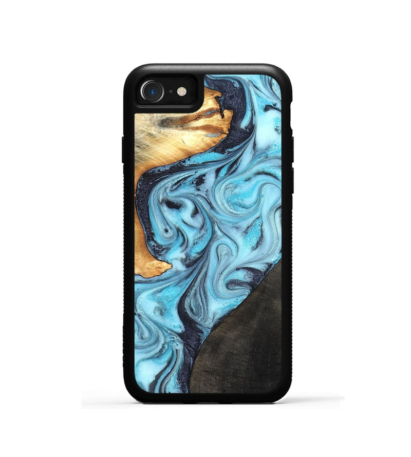 iPhone SE Wood Phone Case - Althea (Blue, 820357)