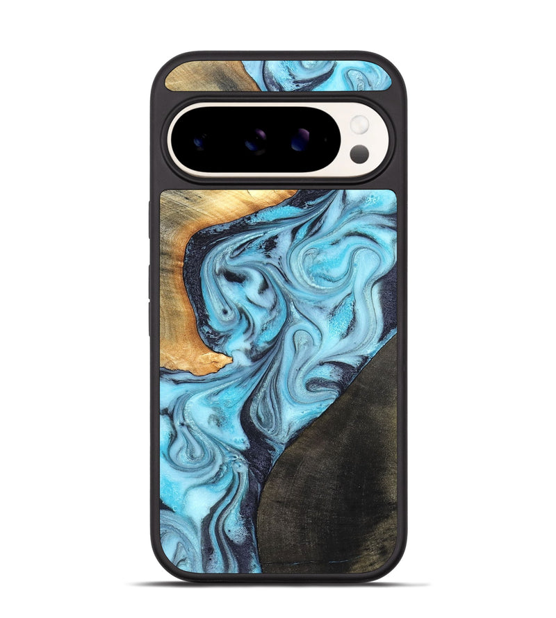 Pixel 9 Wood Phone Case - Althea (Blue, 820357)
