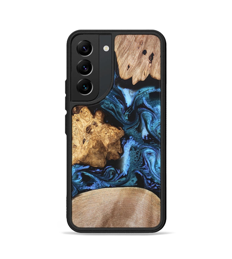 Galaxy S22 Wood Phone Case - Amalia (Blue, 820358)