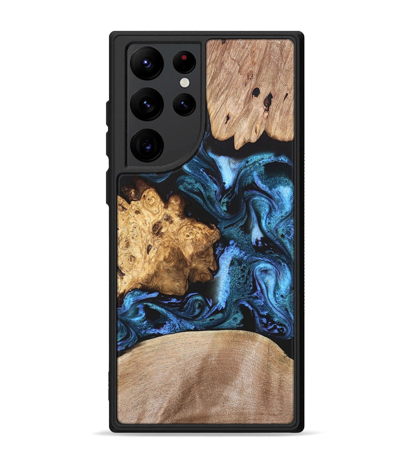 Galaxy S22 Ultra Wood Phone Case - Amalia (Blue, 820358)