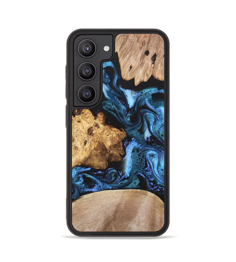 Galaxy S23 Wood Phone Case - Amalia (Blue, 820358)
