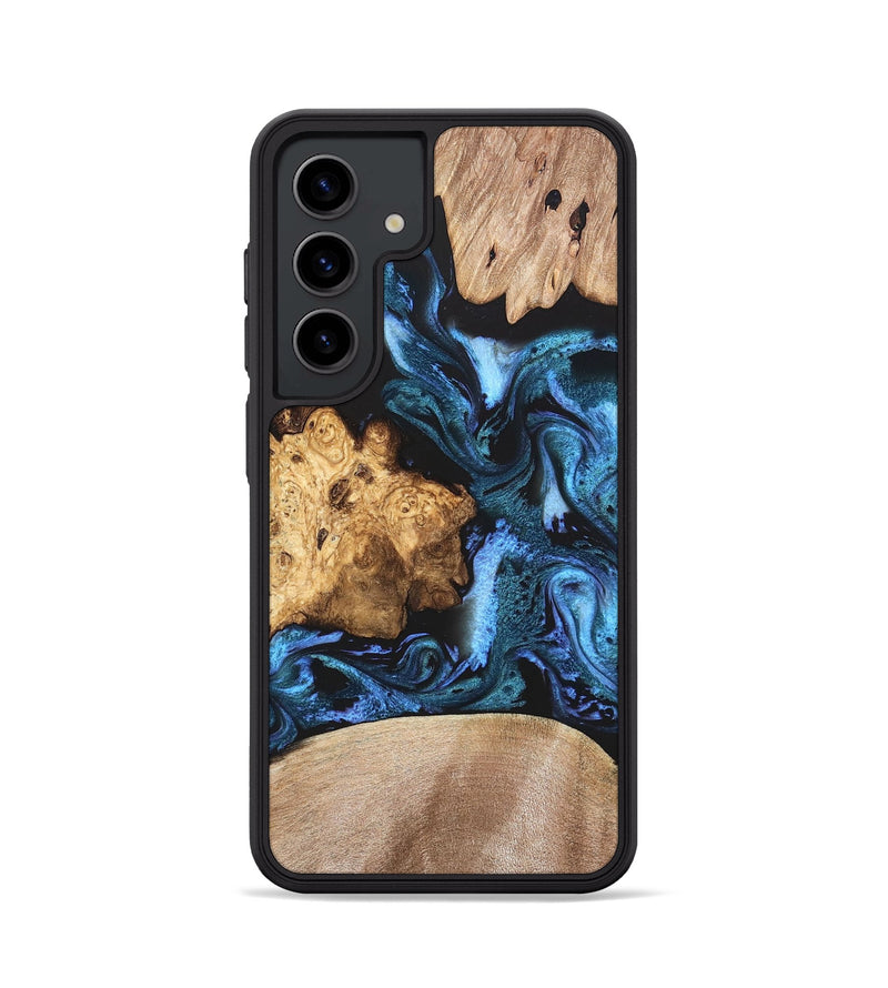 Galaxy S24 Wood Phone Case - Amalia (Blue, 820358)