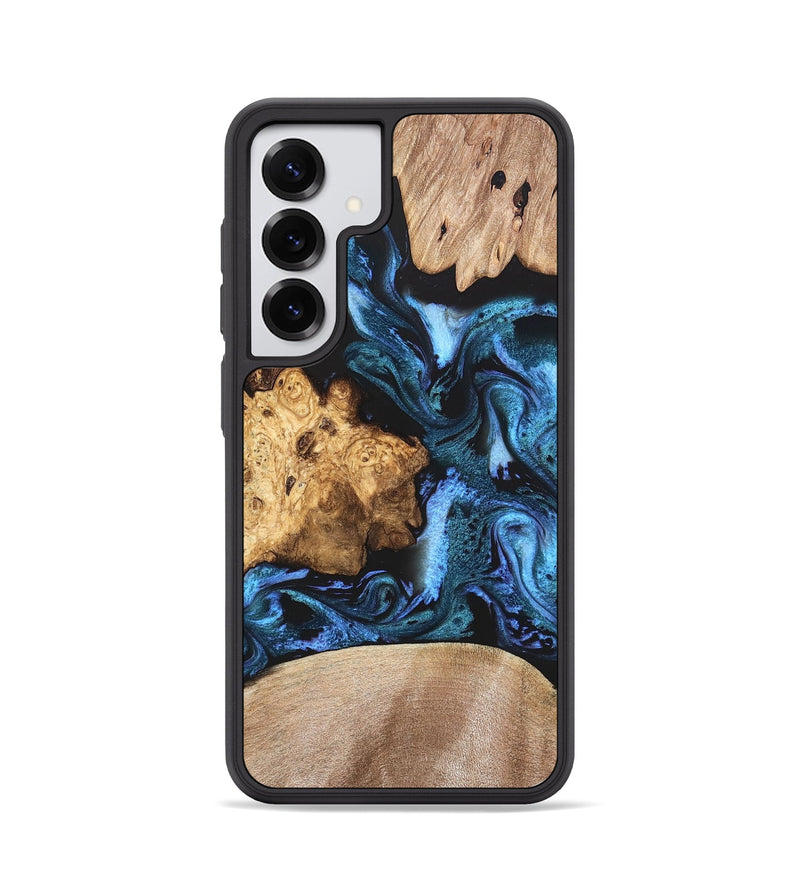 Galaxy S25 Wood Phone Case - Amalia (Blue, 820358)