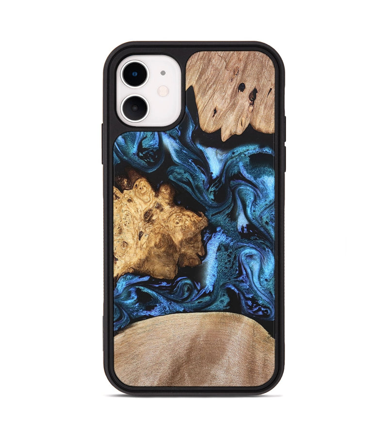 iPhone 11 Wood Phone Case - Amalia (Blue, 820358)