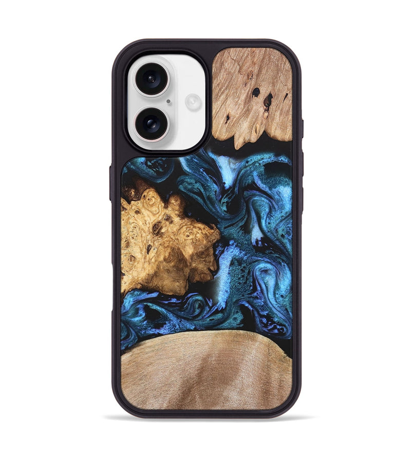 iPhone 17 Wood Phone Case - Amalia (Blue, 820358)