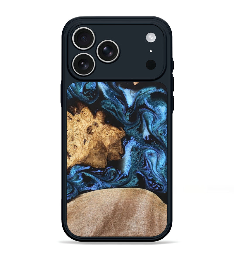 iPhone 17 Pro Max Wood Phone Case - Amalia (Blue, 820358)