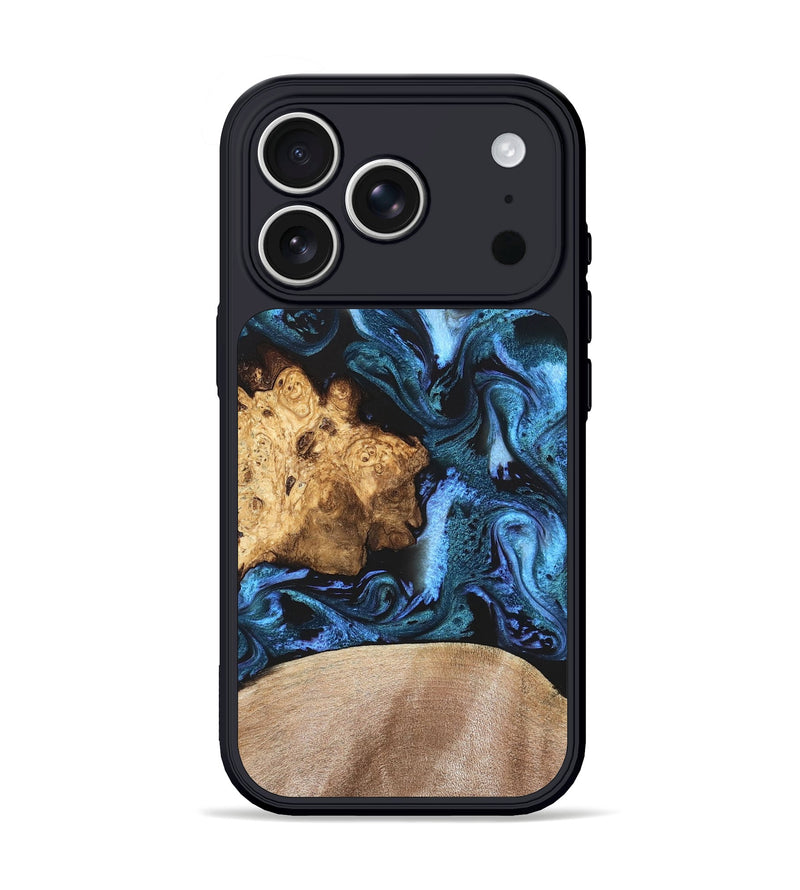 iPhone 17 Pro Wood Phone Case - Amalia (Blue, 820358)