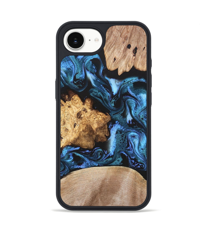 iPhone 17e Wood Phone Case - Amalia (Blue, 820358)